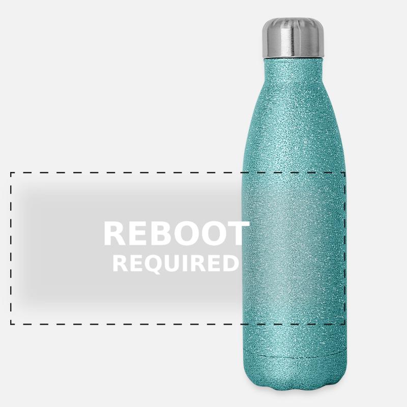 REBOOT REQUIRED - Panoramic Glitter Thermal Bottle 500 ml - blue glitter