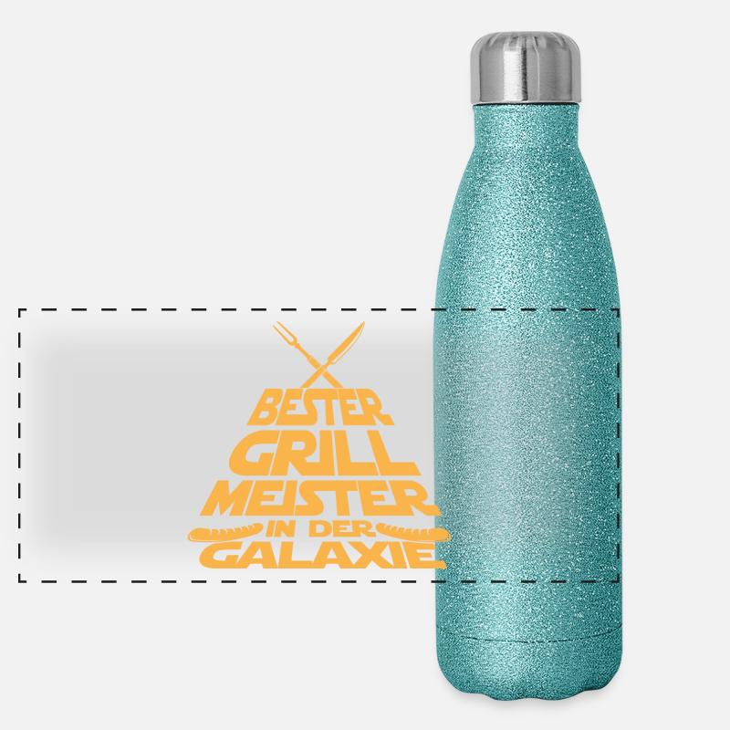 Science Fiction Grilling Panoramic Glitter Thermal Bottle 500 ml