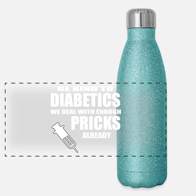 les diabétiques Gourde isotherme panoramique pailletée 500 ml