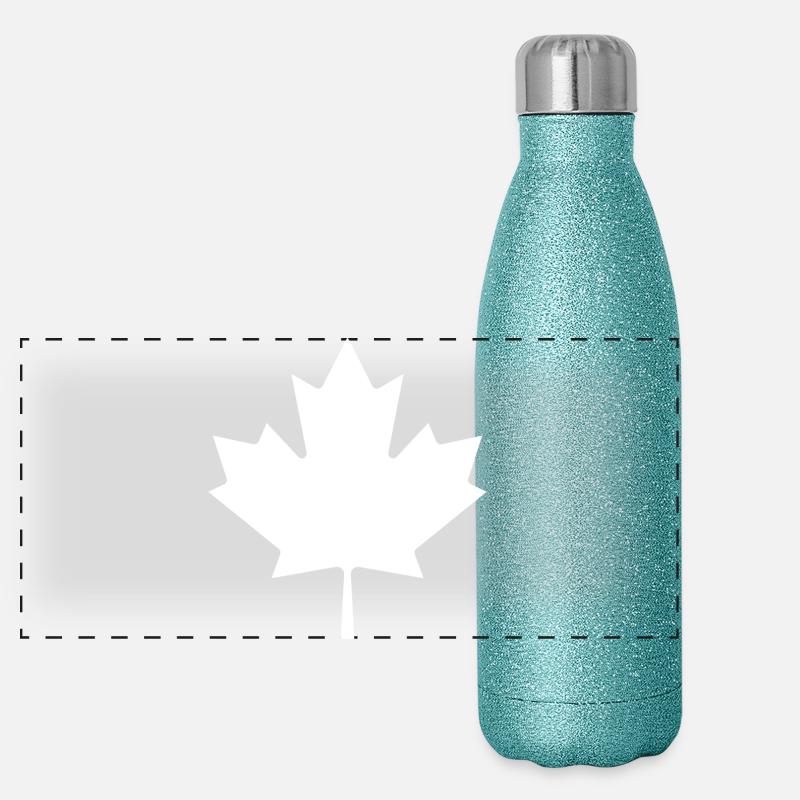 Montrez vos couleurs – Canada (foncé) Gourde isotherme panoramique pailletée 500 ml