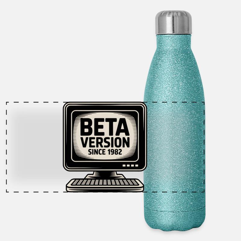 Conception de la version bêta de l’ordinateur rétro Gourde isotherme panoramique pailletée 500 ml