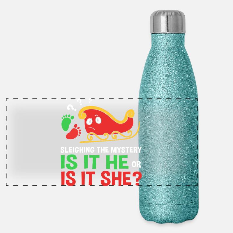 Maman enceinte Maman Noël Gourde isotherme panoramique pailletée 500 ml