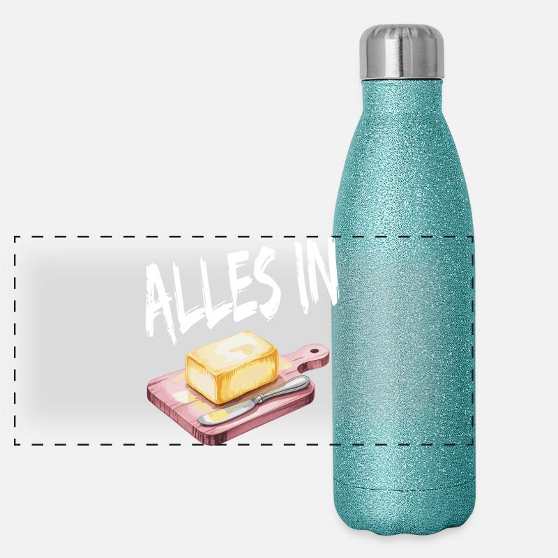 Butterblock Kitchen Art Panoramic Glitter Thermal Bottle 500 ml