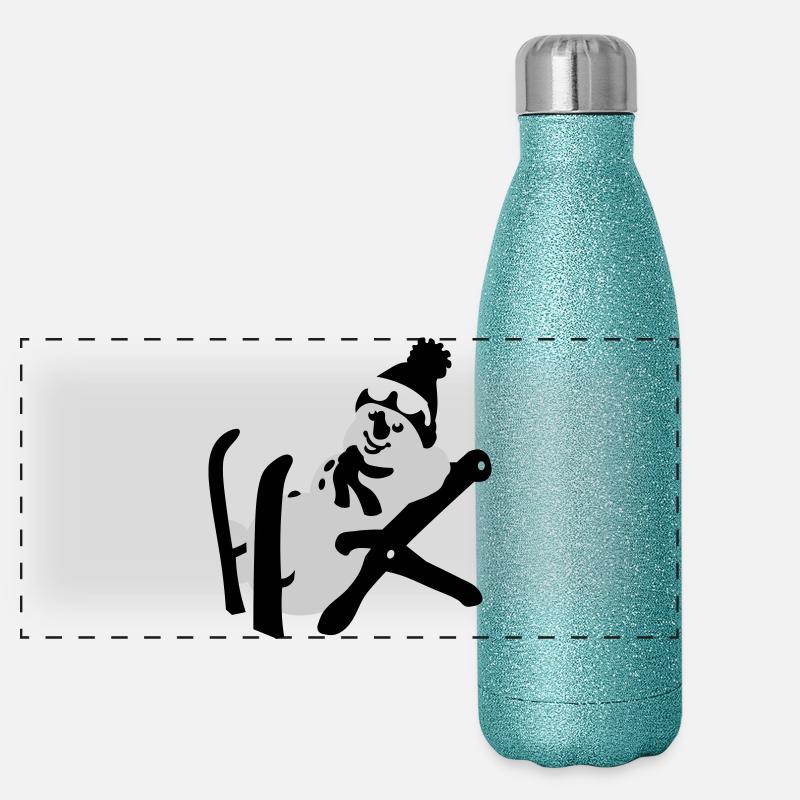 Snowman Panoramic Glitter Thermal Bottle 500 ml