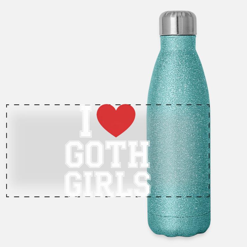 J’aime les filles gothiques Gourde isotherme panoramique pailletée 500 ml