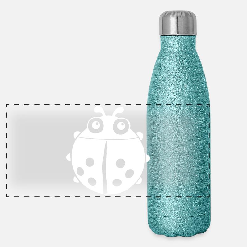 White ladybug Panoramic Glitter Thermal Bottle 500 ml