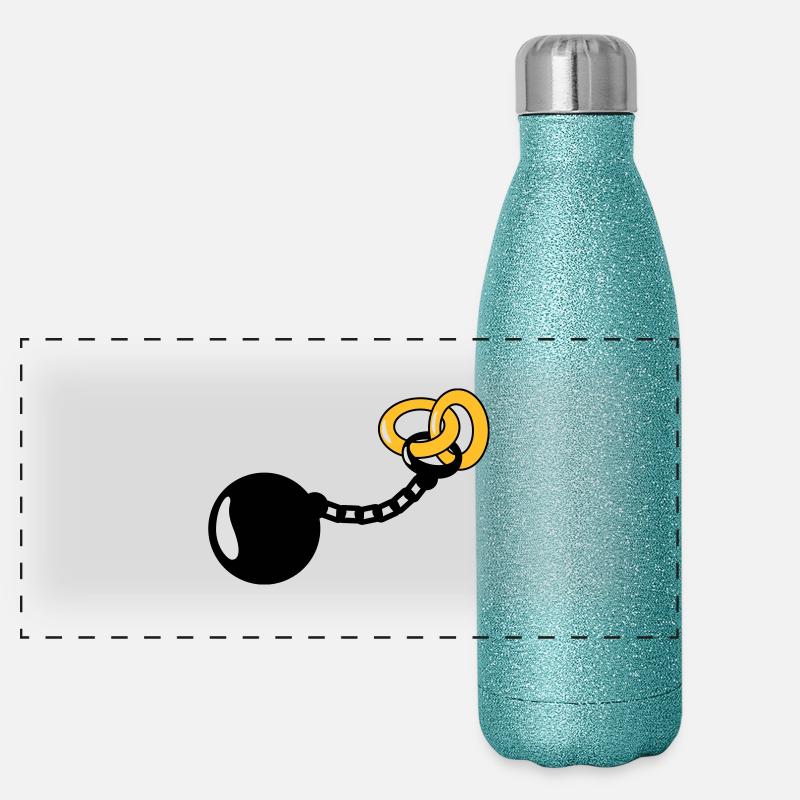 Wedding Rings Panorama Glitzer Isolierflasche 500 ml