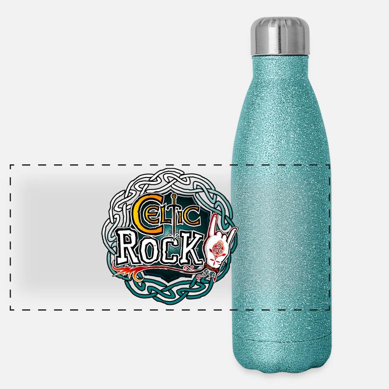 Keltischer Rock Panorama Glitzer Isolierflasche 500 ml