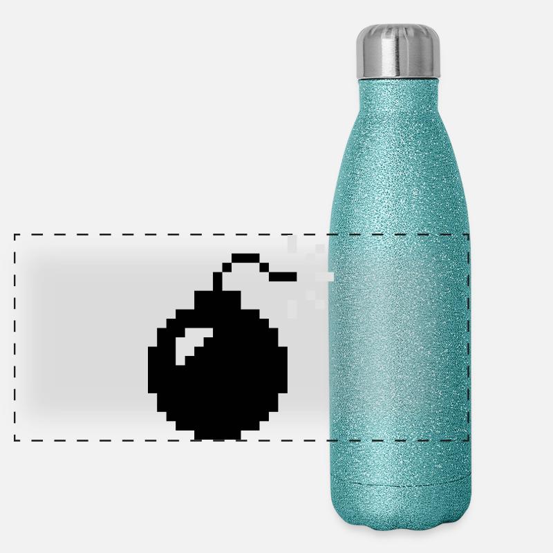 Pixel Bombe Panorama Glitzer Isolierflasche 500 ml