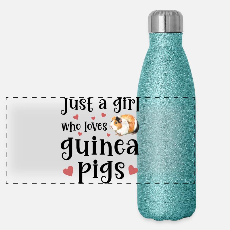 Meerschweinchen Panorama Glitzer Isolierflasche 500 ml