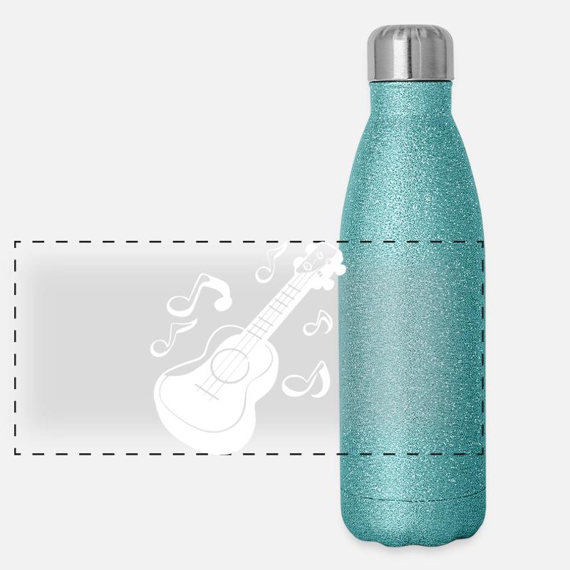 Graphiques Ukulele Gourde isotherme panoramique pailletée 500 ml