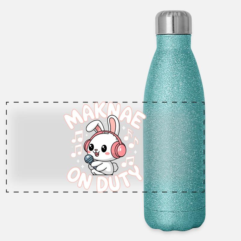 Fan de K-Pop Drôle Corée Maknae Gourde isotherme panoramique pailletée 500 ml