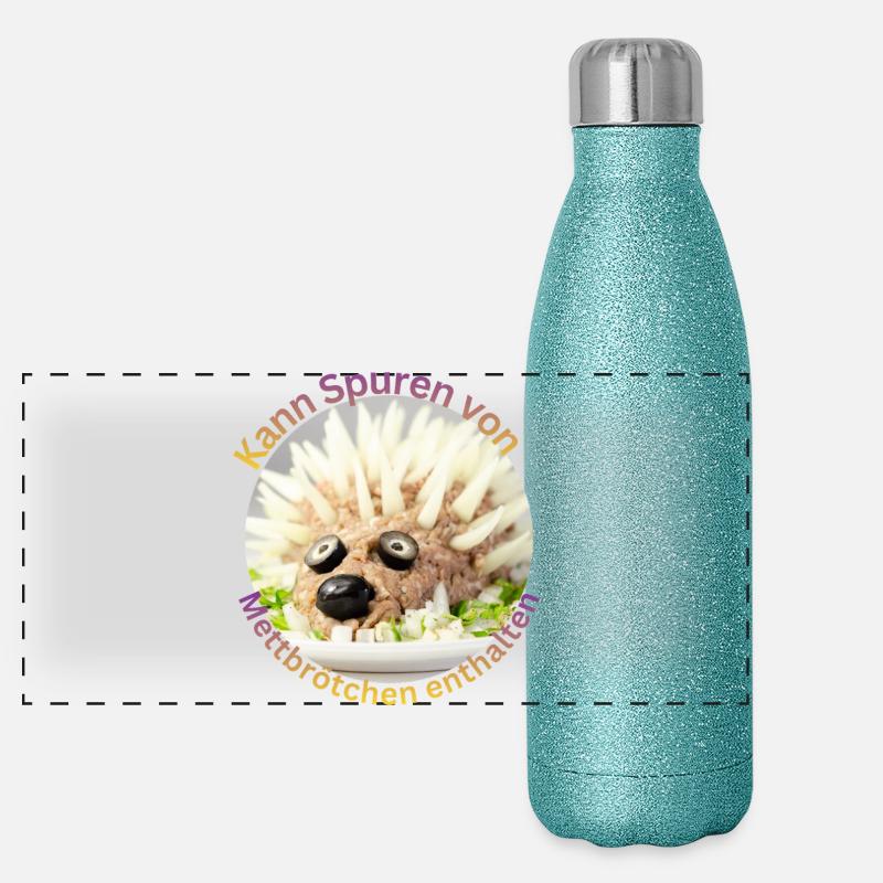 Mettigel Panorama Glitzer Isolierflasche 500 ml