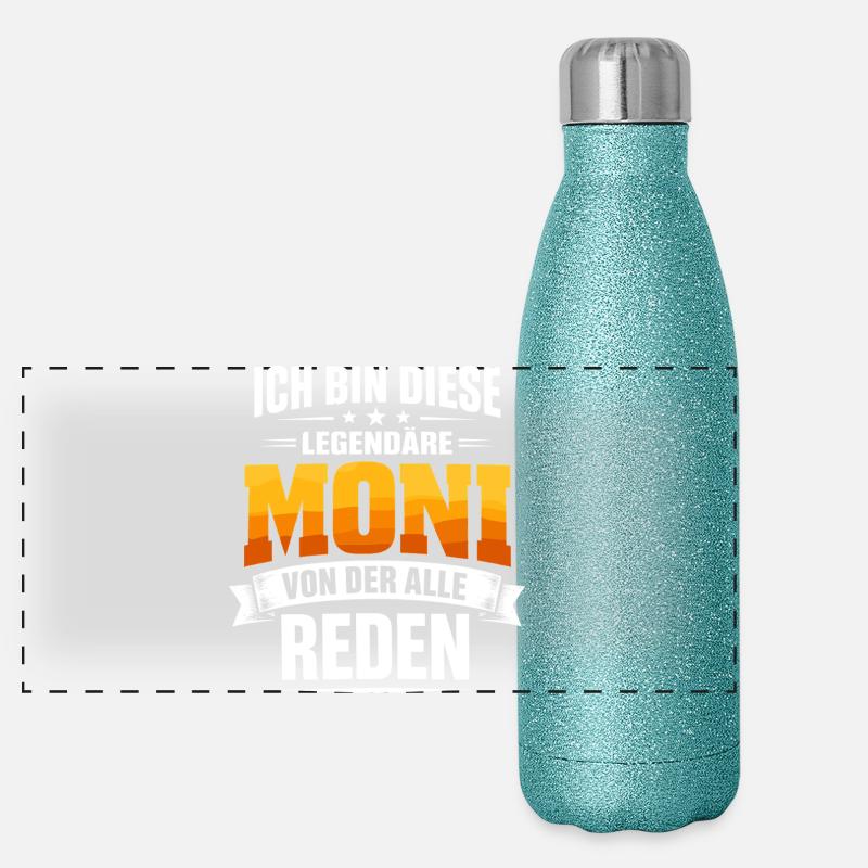 Monika Legendäre Name Ich Bin Diese Moni Geschenk Panorama Glitzer Isolierflasche 500 ml