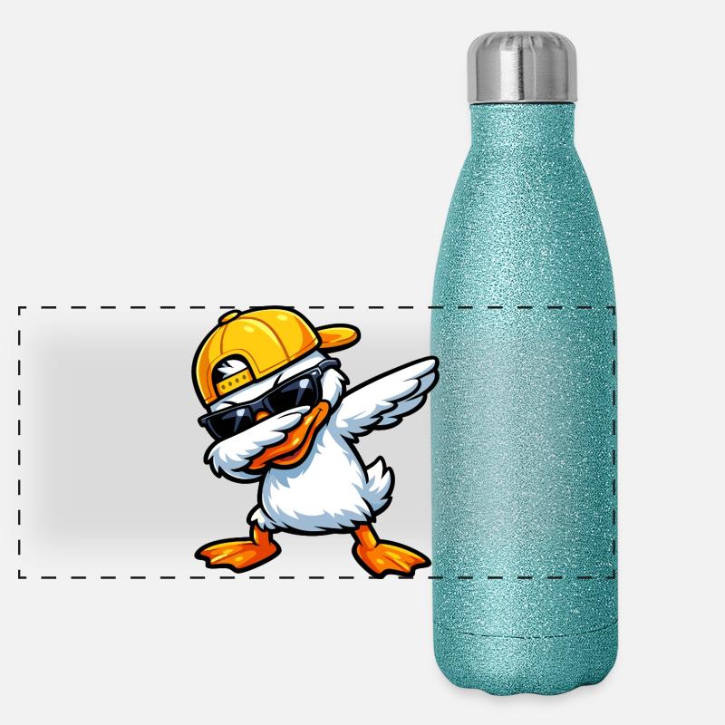 Dabbing Duck Panorama Glitzer Isolierflasche 500 ml