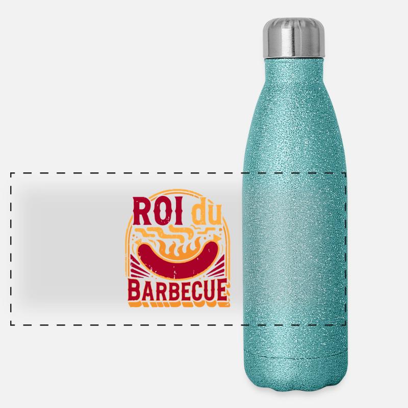 Roi du Barbecue Gourde isotherme panoramique pailletée 500 ml