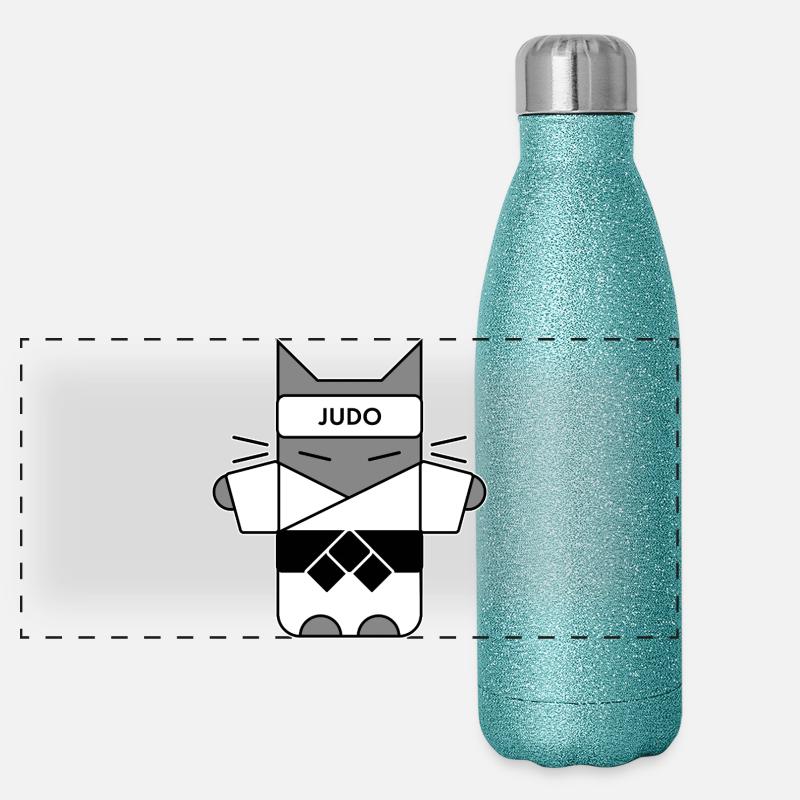 Judo Cat Gourde isotherme panoramique pailletée 500 ml