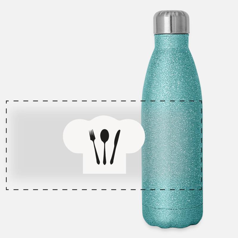 Kochmütze Panorama Glitzer Isolierflasche 500 ml