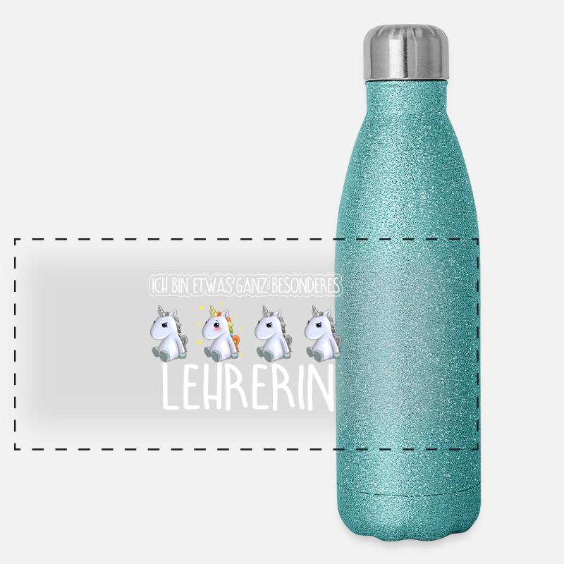 LEHRERIN - Toll Panorama Glitzer Isolierflasche 500 ml