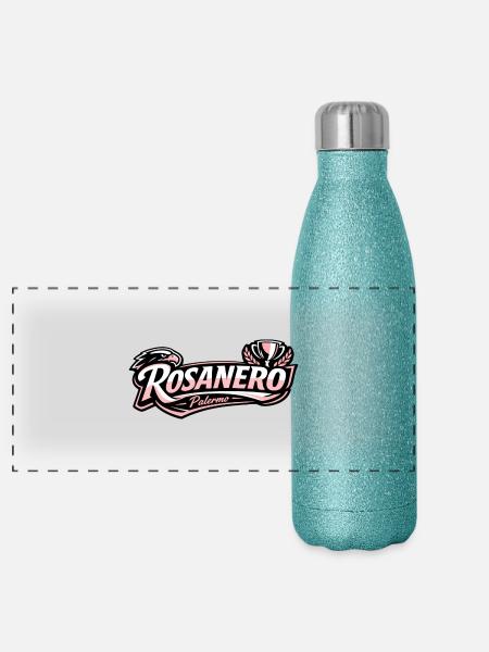 Rosanero, Sizilien - Panorama Glitzer Isolierflasche 500 ml - Blau Glitzer