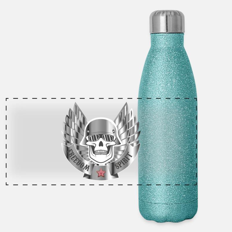 motard Gourde isotherme panoramique pailletée 500 ml