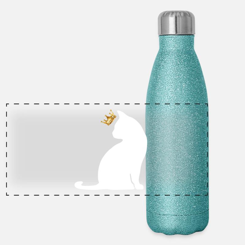 crown cat Panoramic Glitter Thermal Bottle 500 ml