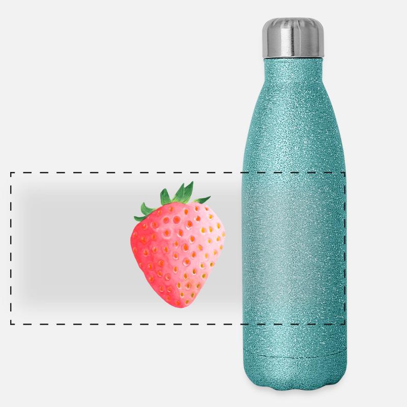 Fraise Gourde isotherme panoramique pailletée 500 ml
