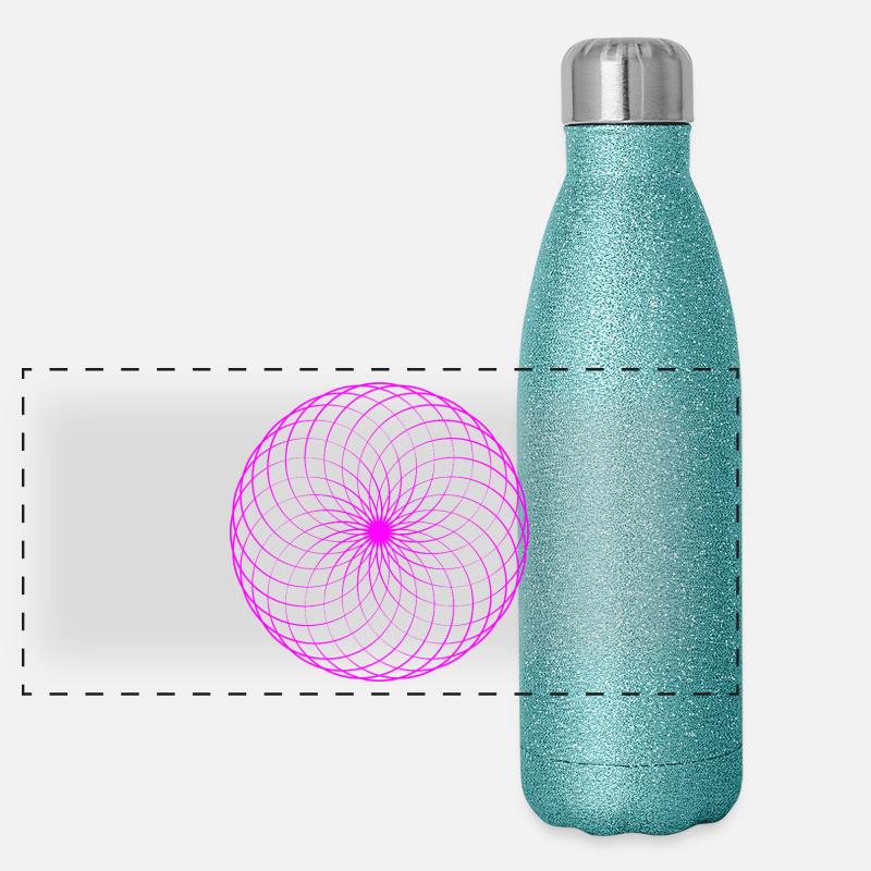 Tore en filet spirale néon Gourde isotherme panoramique pailletée 500 ml