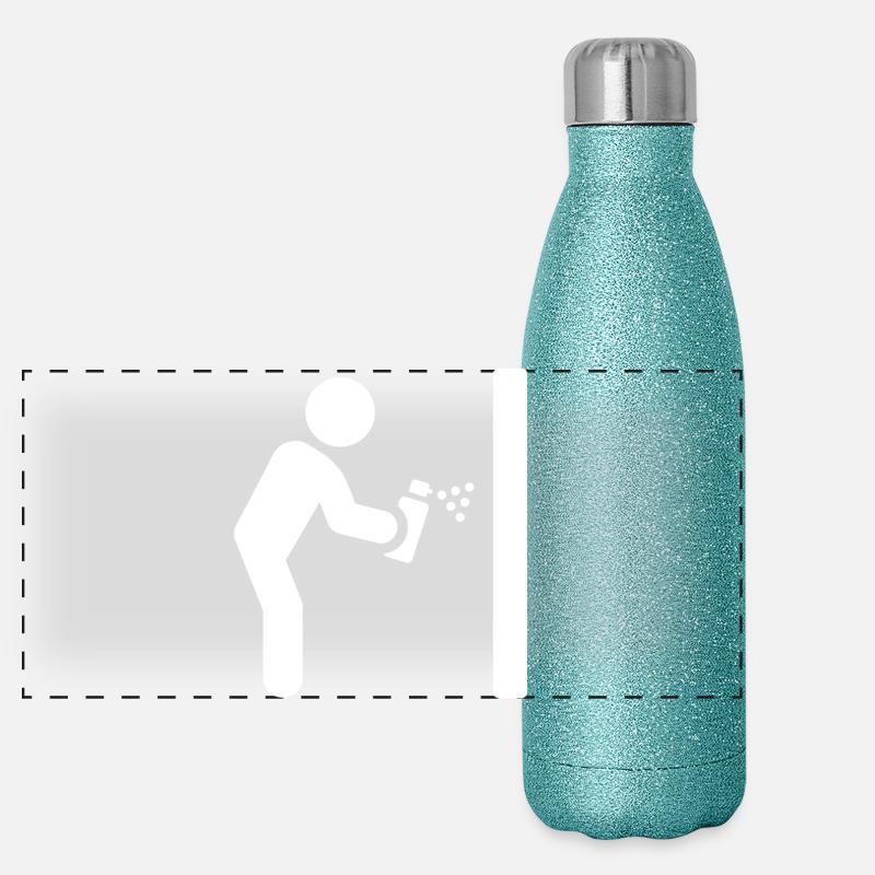 Graffiti Sprayer Panorama Glitzer Isolierflasche 500 ml