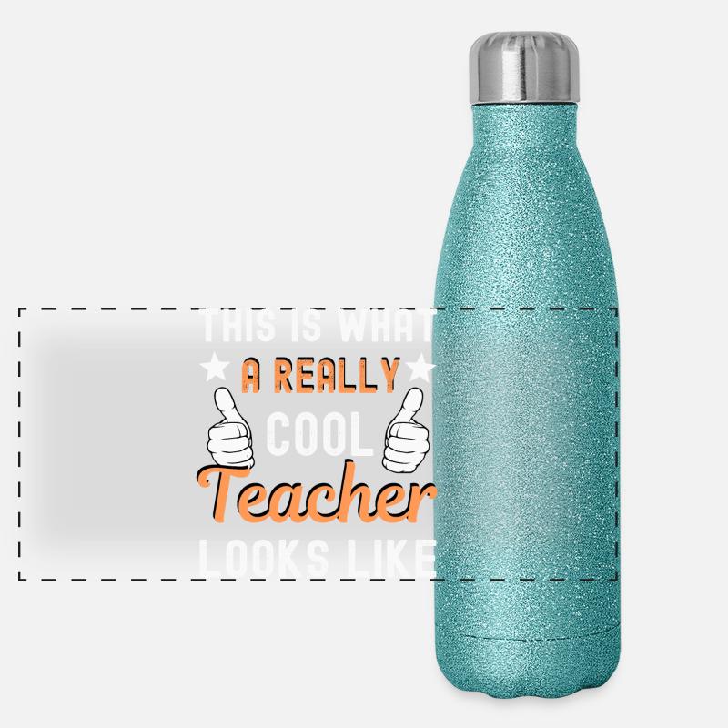 Enseignante Gourde isotherme panoramique pailletée 500 ml