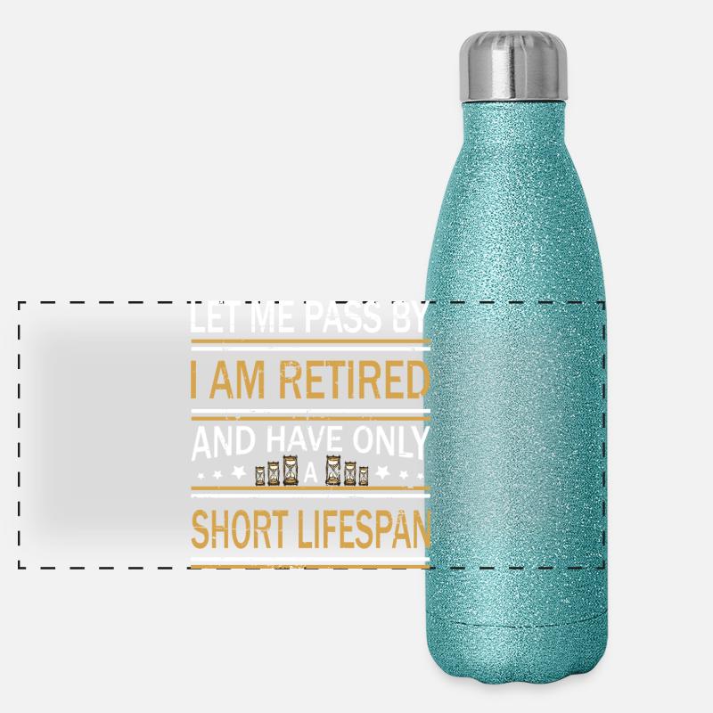 Retraité Gourde isotherme panoramique pailletée 500 ml