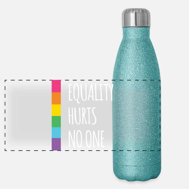 Pride Month - Gleichberechtigung schadet niemandem Panorama Glitzer Isolierflasche 500 ml