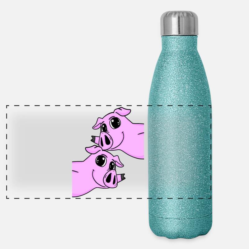 Cochons Gourde isotherme panoramique pailletée 500 ml