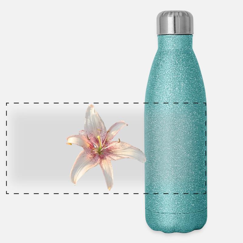 Fleur des Rosiers de Nénuphar Gourde isotherme panoramique pailletée 500 ml