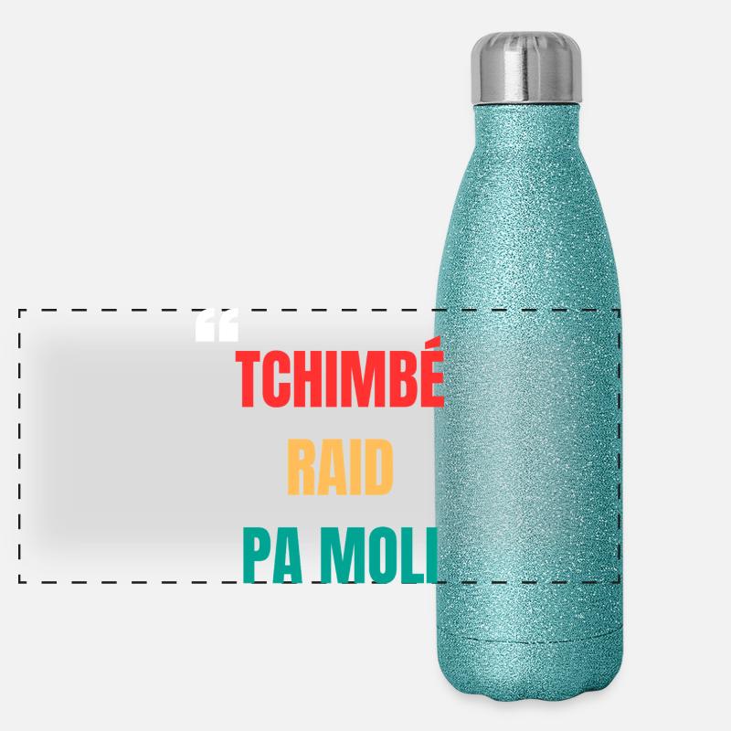 T-shirt créole « Tchimbé raid pas moli » – Courage Gourde isotherme panoramique pailletée 500 ml