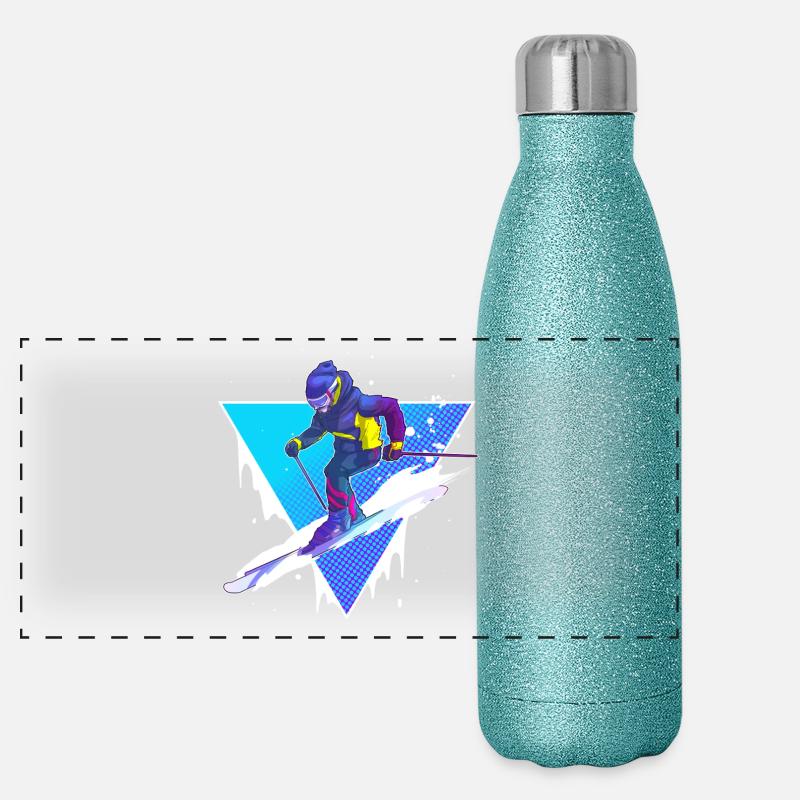 Ski Panoramic Glitter Thermal Bottle 500 ml