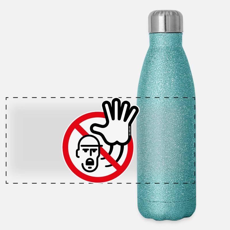 Warnzeichen / Warnung / Verbot (Symbol / 3C) Panorama Glitzer Isolierflasche 500 ml