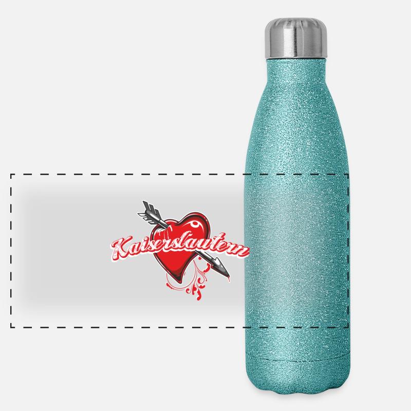Kaiserslautern Panorama Glitzer Isolierflasche 500 ml