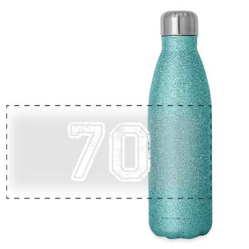 70 - Panoramic Glitter Thermal Bottle 500 ml - blue glitter - Front