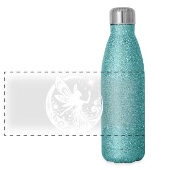 Fee - Panorama Glitzer Isolierflasche 500 ml - Blau Glitzer - Vorne