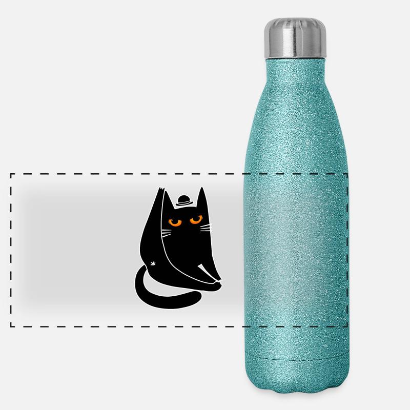 Cat butt gift t-shirt Panoramic Glitter Thermal Bottle 500 ml