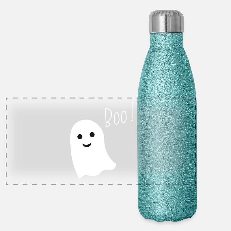 Fantôme boo Gourde isotherme panoramique pailletée 500 ml