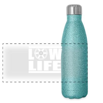 LOW LIFE TUNING Geschenkidee Motiv Design Style - Gourde isotherme panoramique pailletée 500 ml - paillettes bleues - Devant