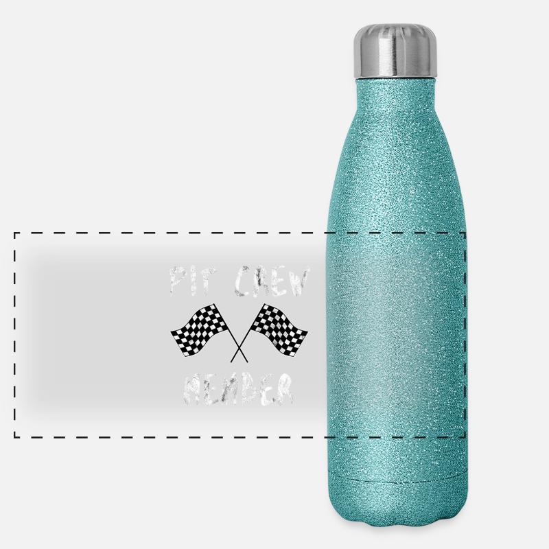 course membre d'équipage Pit idée cadeau voiture Gourde isotherme panoramique pailletée 500 ml