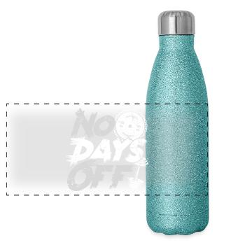 NO DAYS Fitness Gym Musculation Motivation - Gourde isotherme panoramique pailletée 500 ml - paillettes bleues - Devant