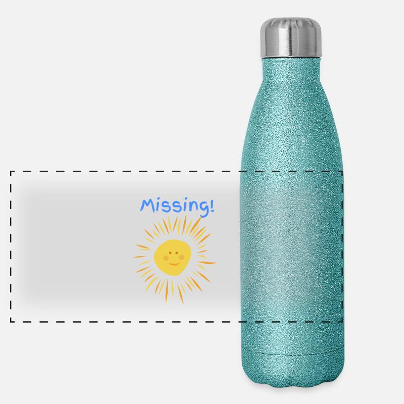 Il nous manque de soleil vous! Gourde isotherme panoramique pailletée 500 ml