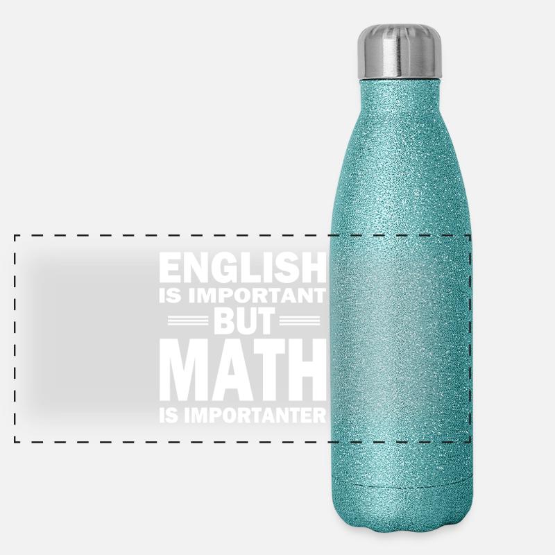 Mathe Shirt! MATH IS IMPORTANT2! Panorama Glitzer Isolierflasche 500 ml