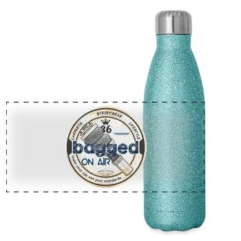 Sac en l'air - Gourde isotherme panoramique pailletée 500 ml - paillettes bleues - Devant