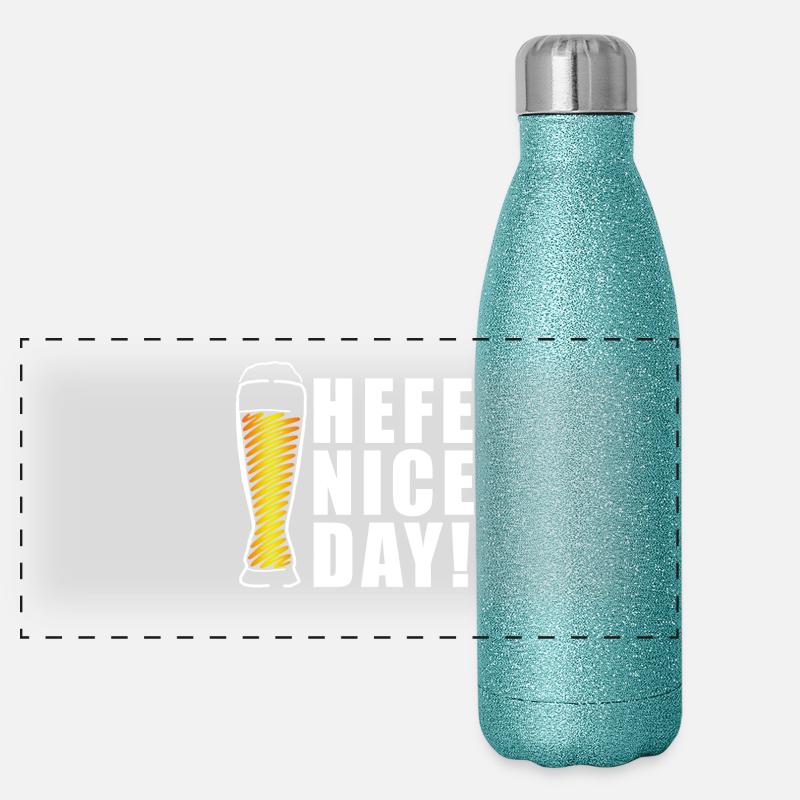 Hefe nice Day! Weizen Geschenkidee Panorama Glitzer Isolierflasche 500 ml
