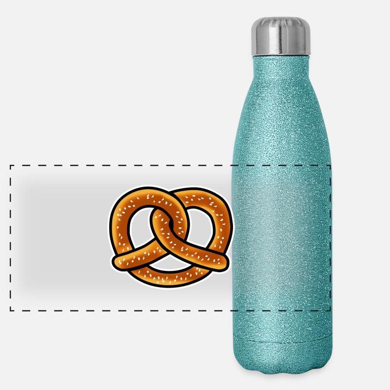 Bretzel Bavière Gourde isotherme panoramique pailletée 500 ml